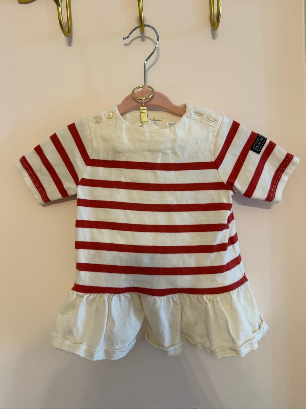 Ralph Lauren Red & White Striped Dress